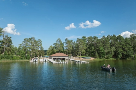 Boathouse view from the lake